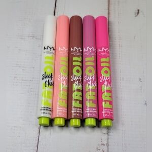 NYX Fat Oil Slick Click Vegan Lip Balm Bundle NEW!